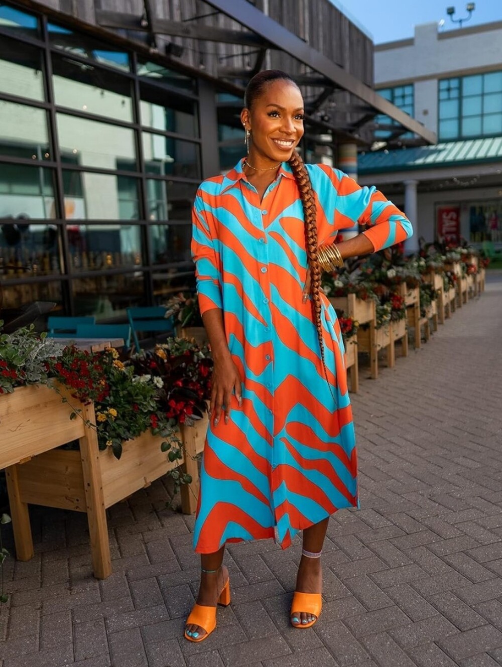 The Drop Women's Printed Button Down Shirt Dress by @victoriouslogan